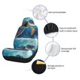thumbnail image 6 of Sikiie Watercolor Turtle Car Seat Covers 2PCs Front Car Seat Covers Universal fit for Most Cars SUVs and Trucks-1, 6 of 9