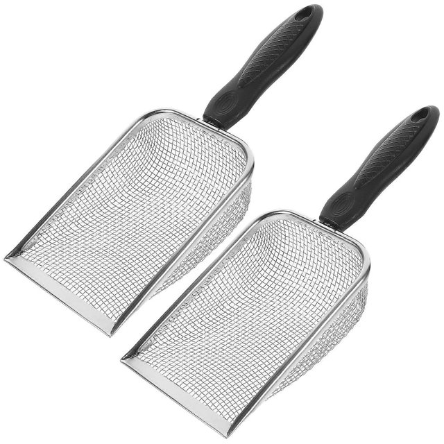 2 palas de malla para playa, palas con filtro de arena, palas para conchas marinas, palas para arena de mascotas, palas para comida