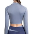 thumbnail image 4 of Veste Courte pour Femmes, Haut Décontracté Sportif à Manches Longues et Col Rond en Noir, Imitation Rayonne Légère, Lavable en Machine, Convient à la Taille, 4 of 7