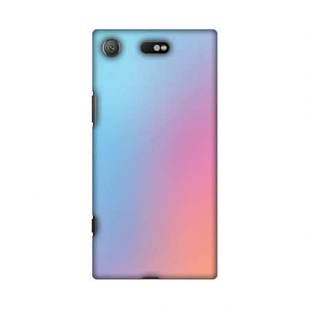 Sony Xperia XZ1 Compact Case - Blue Gradient Compact, Hard Plastic Back Cover, Slim Profile Cute Printed Designer Snap on Case with Screen Cleaning