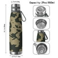 thumbnail image 3 of Camouflage 29oz Stainless Steel Insulated Thermos with Tea Filter, 360° Printed Travel Bottle, Leakproof BPA-Free Flask with Anti-Slip Base, 304 Inner & 201 Outer, Vacuum Cup, 3 of 6