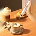 thumbnail image 3 of Milk Frother USB Rechargeable Handheld Frother Wand with 2 Stainless Whisks, New Upgraded 3 Speeds Coffee Whisk Frother Electric Drink Mixer for Lattes, Cappuccino, Egg, Matcha, 3 of 7