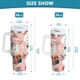 thumbnail image 6 of Yayeee 30oz Stainless Steel Tumbler with Straw and Handle Double-Wall Insulated Travel Water Bottle, Christmas Snowman, 6 of 8