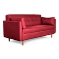 thumbnail image 3 of Sofá 3 Plazas Makora Bellini Lino Rojo, 3 of 7
