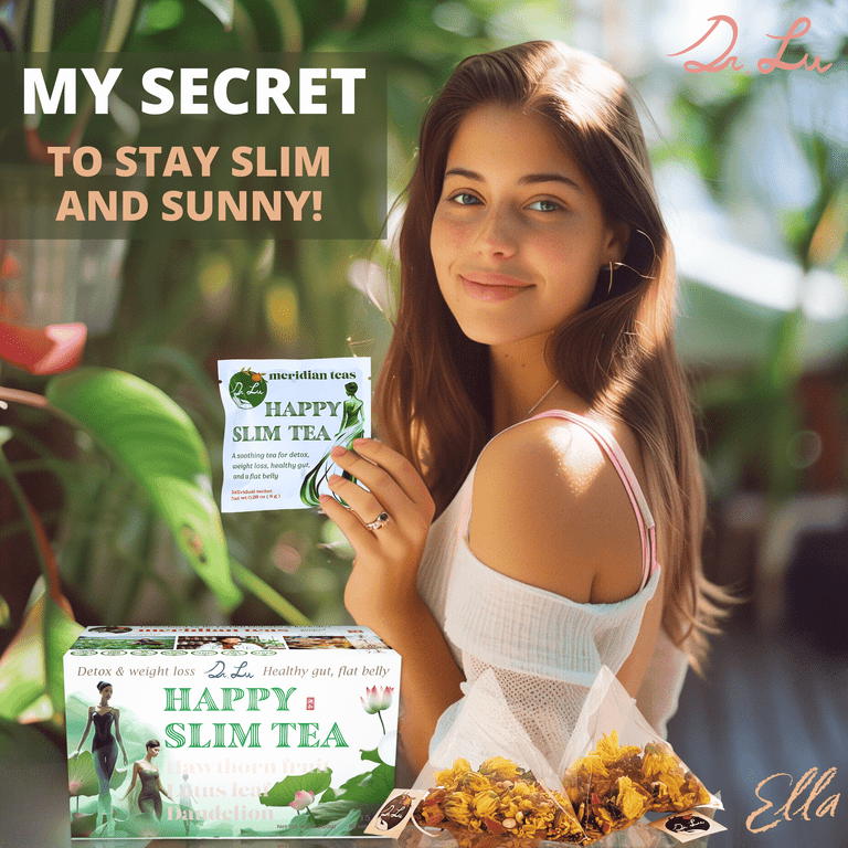 ダイエットフード shop tielu Dr. Lu's Happy Slim Tea | Weight Loss Tea for Detox Cleanse