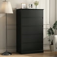 thumbnail image 5 of 2 PCS  Dresser for Bedroom, 5 Drawer Dresser Black Chest of Drawers for Living Room Dressing Room Entryway -2PCS, 5 of 12
