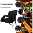 thumbnail image 6 of Stadium Seats with Back Support Bleacher Chairs with Back and Extra Wide Cushion Thick Padded Bleacher Portable Reclining Seats for Football, Baseball and Basketball (Black, Medium), 6 of 8
