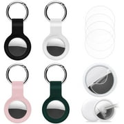 4 Pack AirTag Case Compatible for AirTag Key Chain Silicone Case ,Very Strong and Can't Fall Portable AirTags