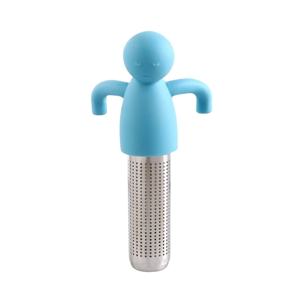 Infusor de té a granel Filtro de té de acero inoxidable Difusor de té para tetera Colador de té de silicona Infusor de té Lazy Tea con forma de hombrecito
