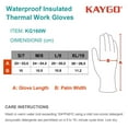 thumbnail image 7 of KAYGO Winter Waterproof Work Gloves for Men and Women, Thermal Insulated Freezer Rubber Coated Gloves, Super Grip, KG160, Black, L, 7 of 7