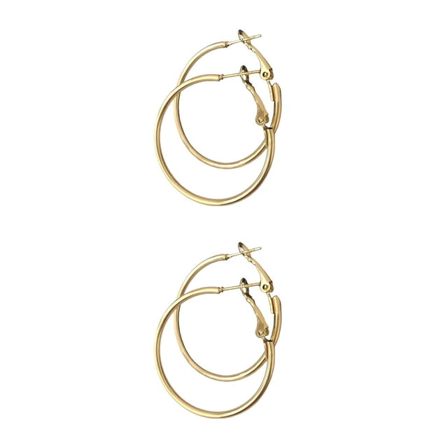 Pendientes redondos de oro Sonducket 1 par para mujer Tipo 4 NO4
