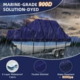 thumbnail image 4 of Zenicham 900D T Top Boat Cover - Heavy Duty Boat Cover, Waterproof T Top Hard Top Boat Cover, Trailerable Center Console Boat Cover, (Model - Length:24'-26', Beam Width: up to 112", Navy), 4 of 7