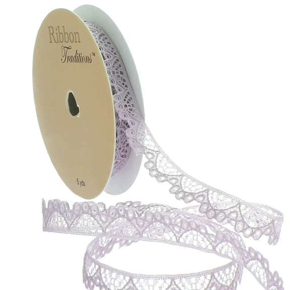 3/8" Vintage French Lace Ribbon Trim Taupe 25 Yard