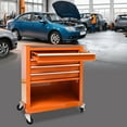thumbnail image 4 of 4 Drawers Multifunctional Tool Cart with Wheel Steel Tool Chest Storage Cabinet, 4 of 7