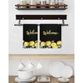 thumbnail image 3 of Yellow Lemons Kitchen Dish Towels for Drying Dishes Set of 4, Summer Fruits Leaves Botanical Black Waffle Weave Microfiber Hand Tea Bathroom Towels Quick Dry & Absorbent Towel 15.7x23.6, 3 of 7
