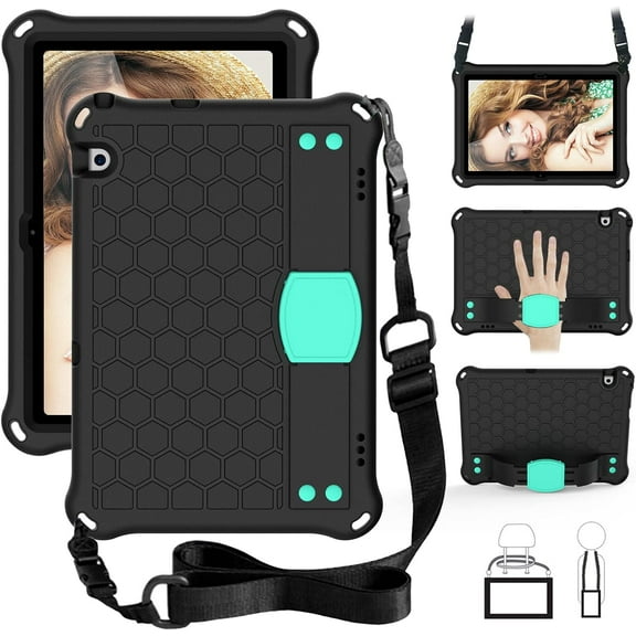 Kids Case for Huawei MediaPad T5 10, Kids Friendly Light Weight Non-Toxic EVA Shockproof Case with Hand Grip, Shoulder Belt for Huawei Mediapad T5 10 10.1 inch 2018 Tablet