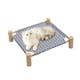 thumbnail image 5 of Cama colgante para perros, cama elevada de madera para perros, cama portátil desmontable para interiores y exteriores, ideal para gatos y perros pequeños., 5 of 7