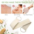 thumbnail image 4 of Correa de baño de lufa, exfoliante orgánico para espalda, masajeador de espalda, herramienta de ducha de spa para hombres y mujeres, 4 of 5