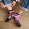 thumbnail image 3 of Naloa Purple And Pink Tulip Bouquet Ankle Socks for Women Non Slip Socks No Show Socks Classic Low Cut Casual Socks Casual Socks, 3 of 7
