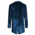 thumbnail image 4 of Solid Velvet Blazers Jackets for Women Business Casual Oversized Long Suit Jacket Dressy Cardigan Blazer Work Office Navy XL, 4 of 5