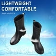 thumbnail image 5 of Women Rain Boots Black Waterproof Mid Calf Lightweight Cute Booties Fashion Out Work Comfortable Garden Shoes, 5 of 8