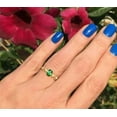 thumbnail image 4 of TAAPSEE JEWELS 2Ct Oval Lab Created Green Emerald Dainty Engagement Ring 14k Yellow Gold Over Silver, 4 of 5
