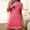 Hot Pink, variant on ATENAR Nightgowns for Women,Womens Nightgown,Comfort Fit,Breathable,Short Sleeves,Printed,Orange,S(US:4)