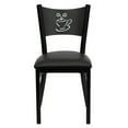 thumbnail image 6 of Flash Furniture 2 Pack HERCULES Series Black Coffee Back Metal Restaurant Chair - Black Vinyl Seat, 6 of 7