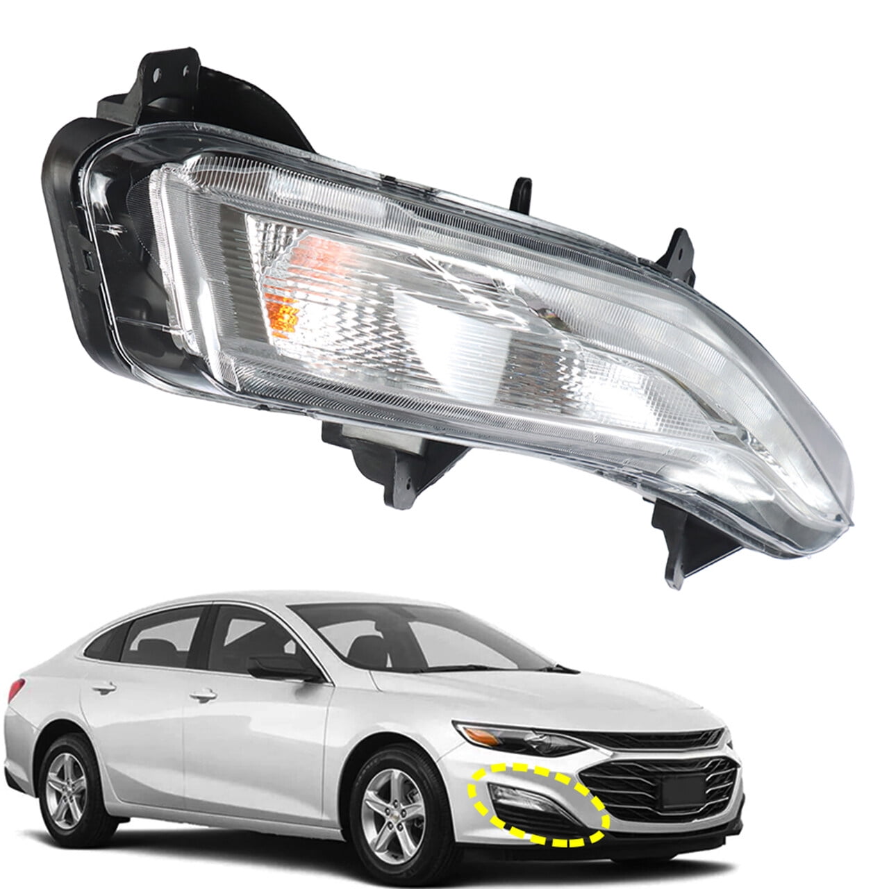 Fog Light Lamp Housing Assembly (Front Right Passenger Side) Fit for Chevy Chevrolet Malibu 2019-2022