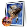 thumbnail image 1 of Águila 5D DIY redondo completo taladro diamante pintura bordado Kits costura Likrtyny Arte deco, 1 of 9