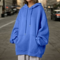 Oversized Hoodies For Women Teen Girls Comfortable Thickened Pullover With Pockets Everyday Wear Warm Top Sweatshirt Fall Fashion Outfits Winter Clothes 2025