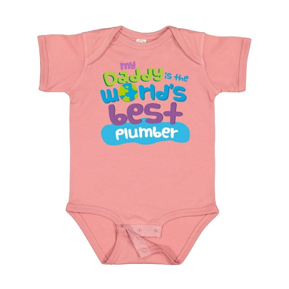 Inktastic Daddy Worlds Best Plumber Boys or Girls Baby Bodysuit