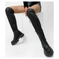 thumbnail image 4 of Dream Pairs Women's Over The Knee Patform Thigh High Boots Long Stretch Soft Chunky Lug Sole Fall Boots SDOB222W BLACK/PU Size 5, 4 of 5