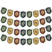 Journals Harry Potter Hogwarts House Pride Hanging Cardstock Banners, 4 Strings of 8 Cards (32-Pieces), 4.5'' x 6'' Banners, 79'' Clear Nylon Strings, Officially Licensed Harry Potter Merch