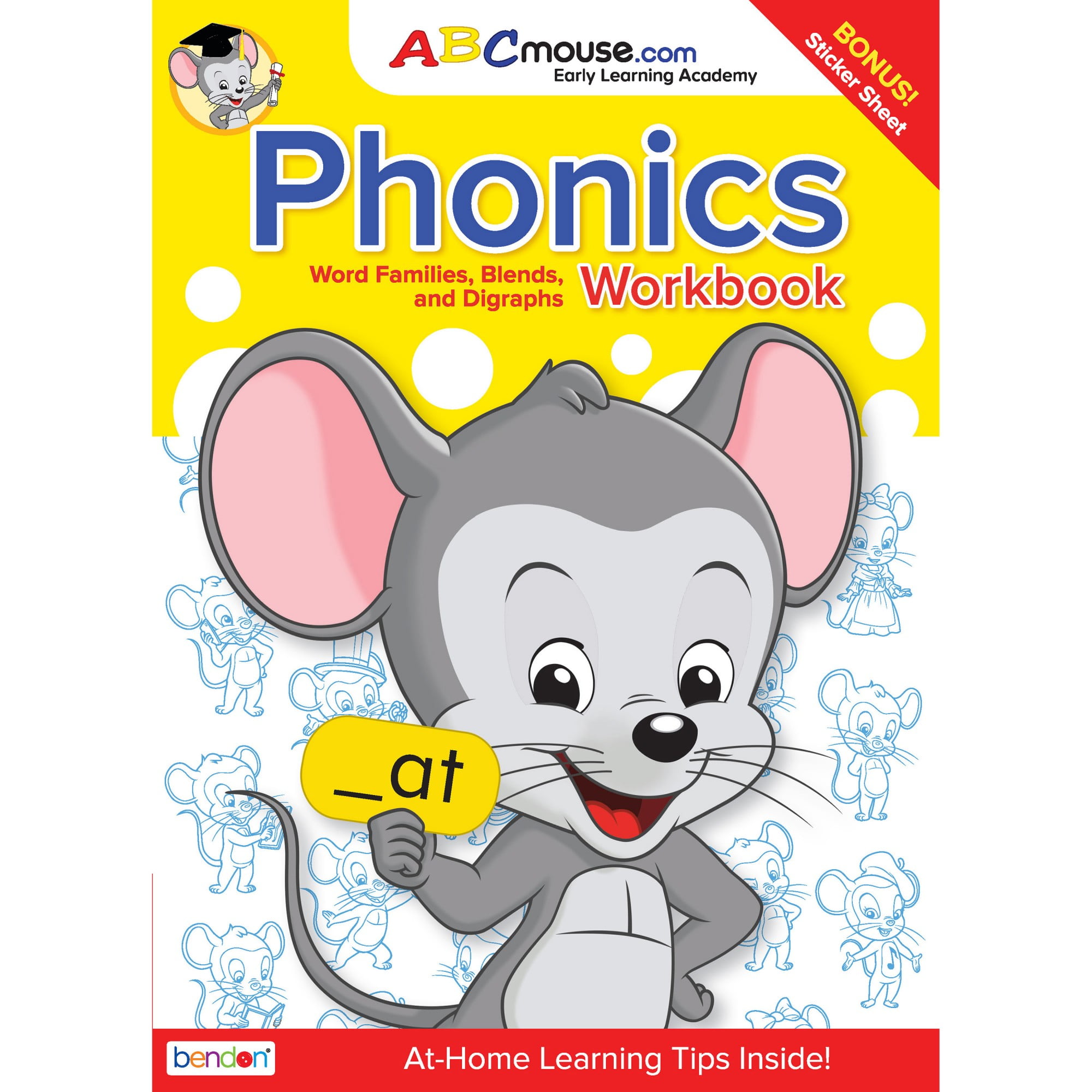 Bendon Publishing ABC Mouse 80 Page Phonics - Word Families, Blends and