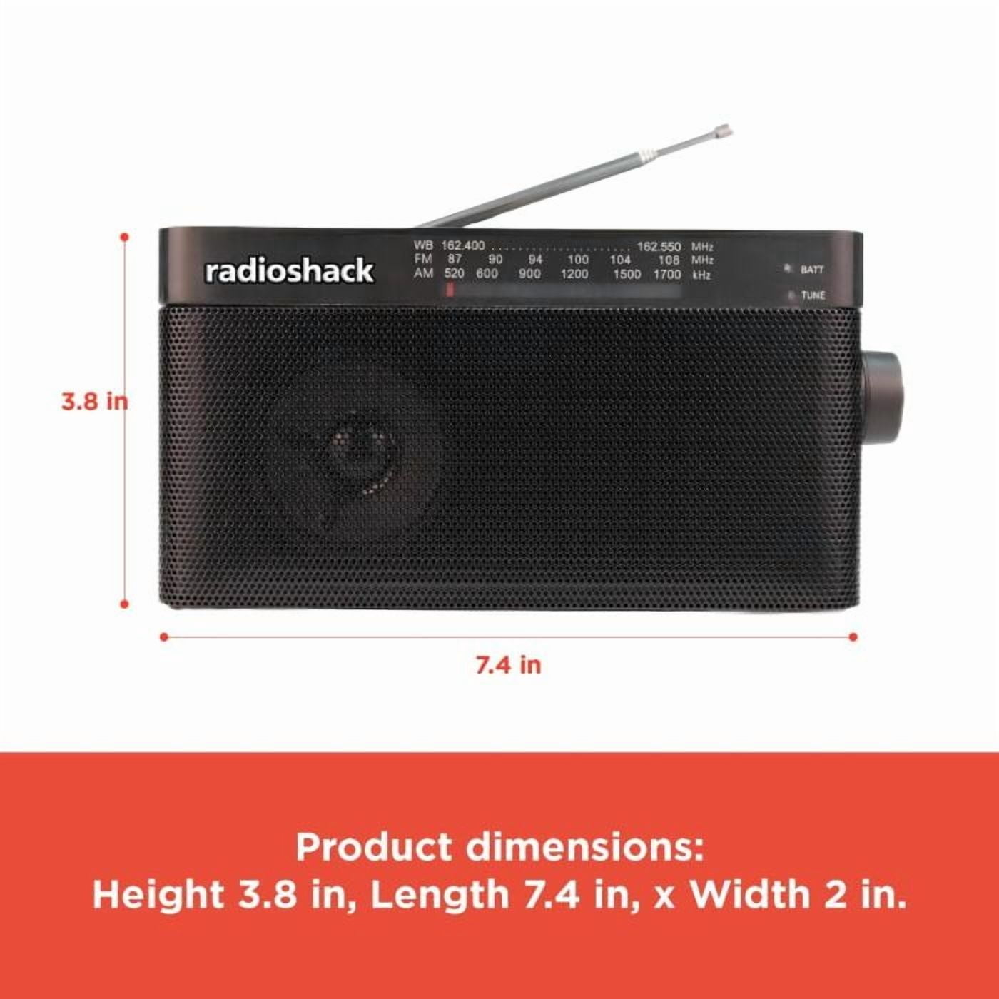 RadioShack Portable AM/ FM Radio with Weather Band and Handle 1202273