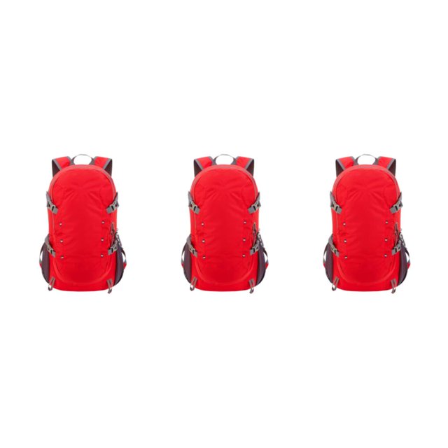 Guardoinrt Convenient And Versatile Camping Backpack Easy To Carry Foldable Nylon Backpack Lightweight red 3Set