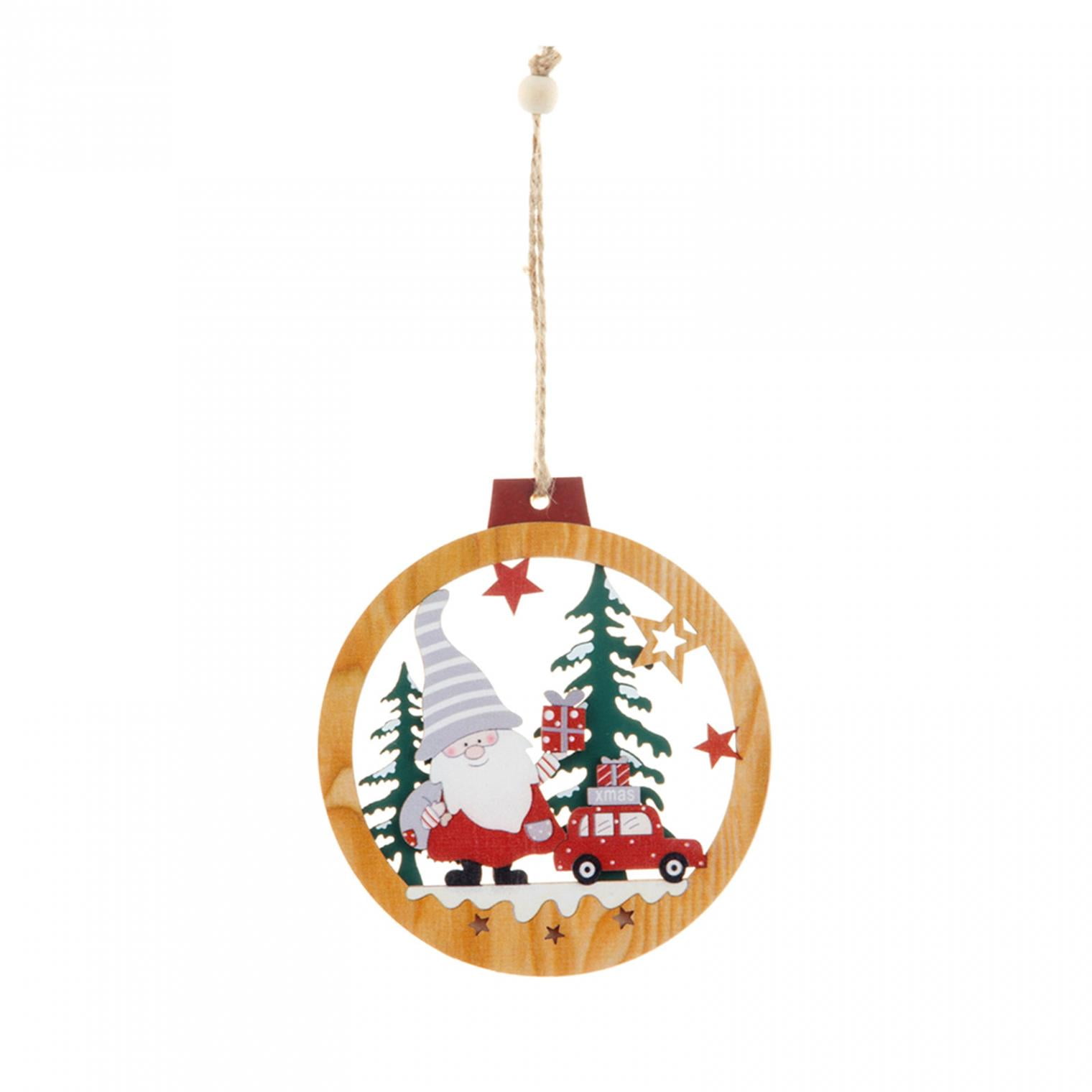 4Pcs/Set Christmas Glitter Hollow Flower Tree Hanging Ornament Home Decor New 