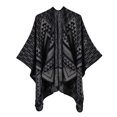 thumbnail image 1 of Cardigan Châle Imprimé pour Femme, Tricoté, Chaud pour l'Hiver, Ouvert à l'Avant, Chandail, Cape, Manteau, 1 of 3