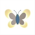thumbnail image 1 of Children Bedroom Lamp Modern Butterfly Wall Lamps,White & Blue, 1 of 5