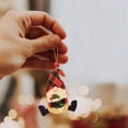 thumbnail image 5 of Christmas Gnome Wooden Hanging Ornament – Handmade Santa Claus Tree Decoration with Twine for Holiday Party Decor, 5 of 5