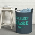 thumbnail image 6 of ZICANCN Laundry Basket Organizer, Game Slogan Design Print Green Collapsible Hamper for Bathroom Bedroom Laundry Room, Medium Size, 6 of 7