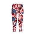 thumbnail image 5 of Womens Independence Day Leggings Skinny Leg Yoga Pants Stars Printed Capri Pants American Patriotic Legging Slim-Fit Trousers Beach Vacation Trendy 2025 Summer Clothes, 5 of 5