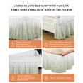 thumbnail image 6 of Ombre Sage Green Stripes Bed Skirt Striped Lines Waves Gradient Bed Skirts California King Size 16 Inch Drop, Wrap Around Dust Ruffle&nbsp;Bedskirt with Adjustable Elastic Belt for Queen Size Beds, 6 of 7