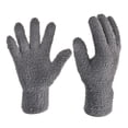thumbnail image 4 of Guantes de limpieza de polvo Uxcell, mitones de microfibra, gris, 2 pares, 4 of 5