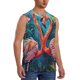 thumbnail image 2 of Balery Romantic Flamingo Pair Camisetas sin mangas para hombre, absorbe la humedad y protege contra el mal olor.-3X-Large, 2 of 7