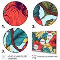 thumbnail image 3 of Designart "Harmony in Coral and Teal Tropical Hibiscus II" Floral Metal Wall Art Set, 3 of 5