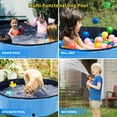 thumbnail image 2 of Foldable Dog Pool, 79" x 14" Large Kiddie Pool with Hard Plastic, Non-Slip Dog Bath Tub for Outdoor Backyard, Collapsible Dog Swimming Pool for Kids Dogs Pets (Blue), 2 of 12