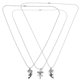 thumbnail image 2 of 3pcs Stainless Steel Friendship Forever Messages Puzzle Necklaces---Product code 56897, 2 of 3