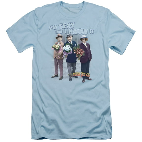 Three StoogeS/Sexy S/S Adult 30/1 T-Shirt Light Blue